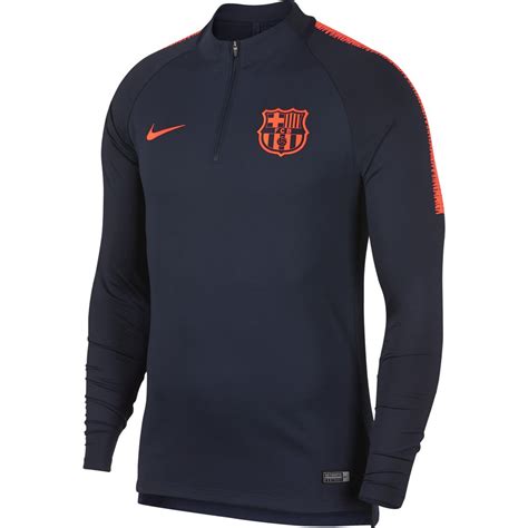 nike barcelona sqd dril sr voetbal sweater marine|FC Barcelona Strike Men's Nike Dri.